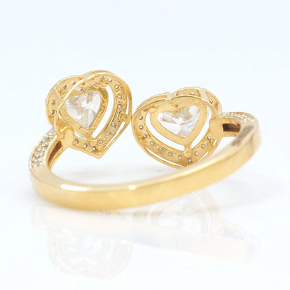Heart Diamond Bypass Ring