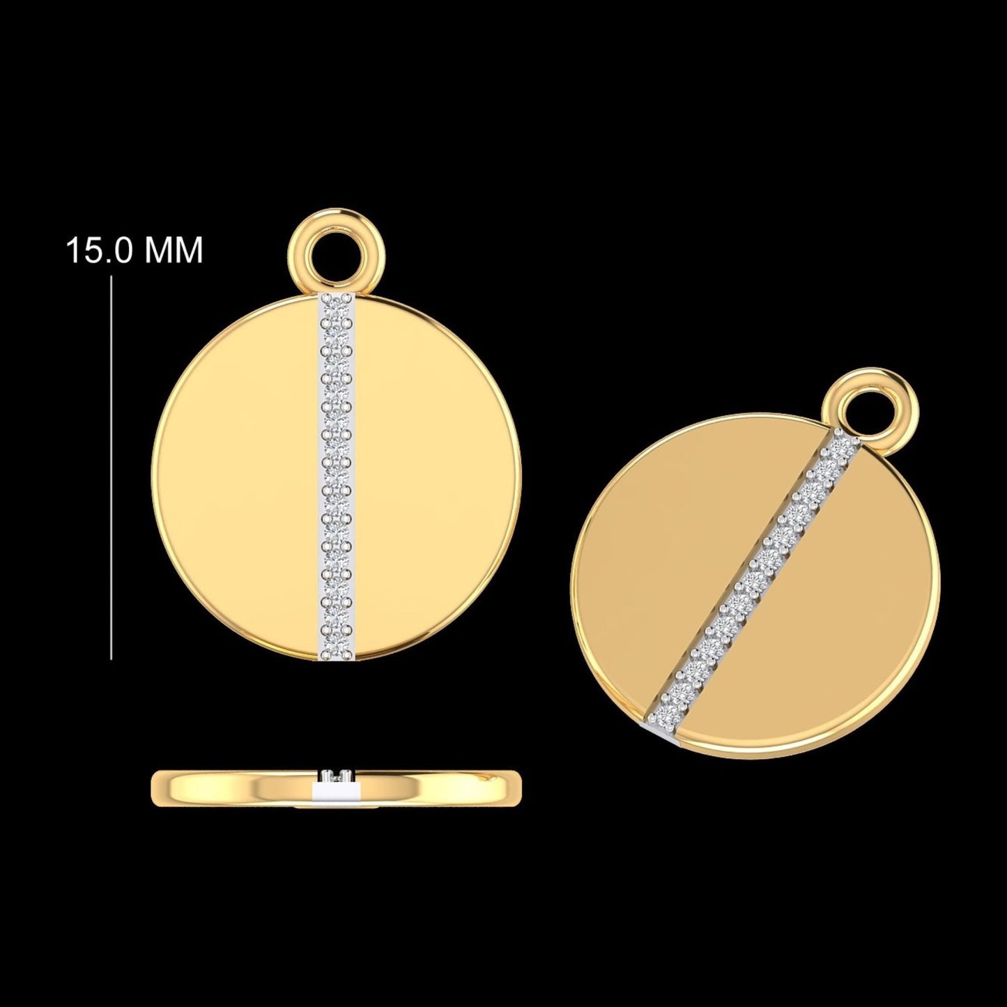 Circle Diamond Charm