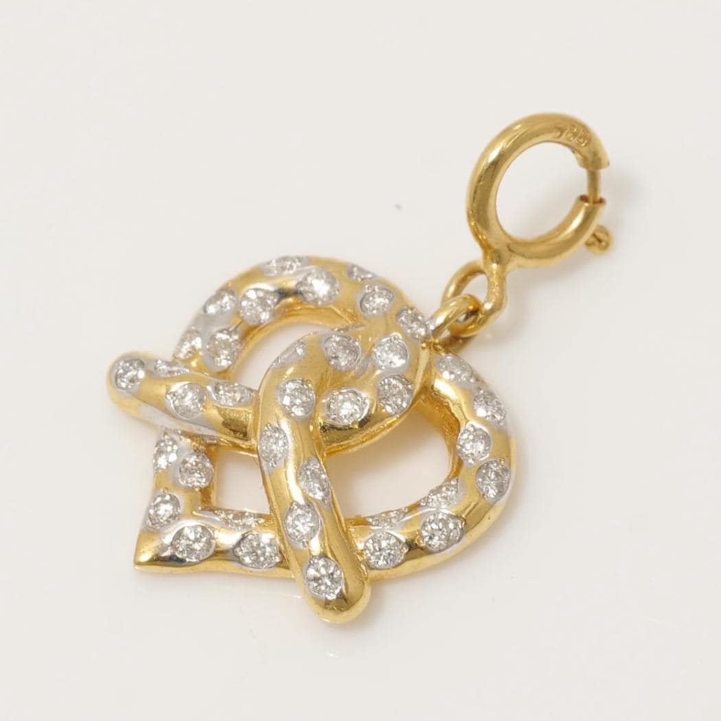 Pretzel Heart Diamond Charm