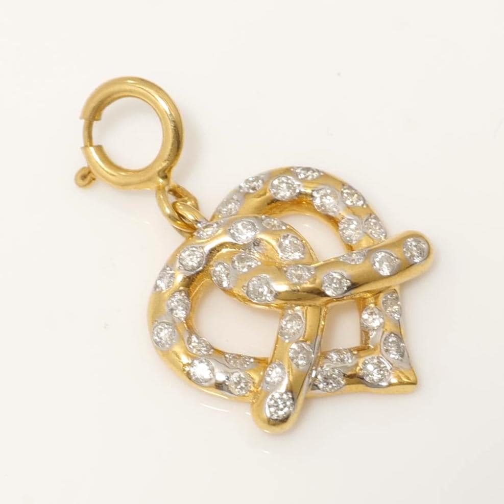 Pretzel Heart Diamond Charm