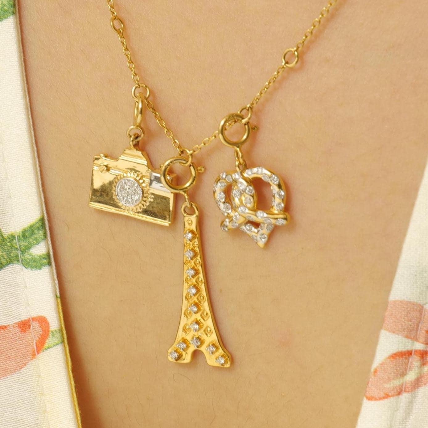Pretzel Heart Diamond Charm