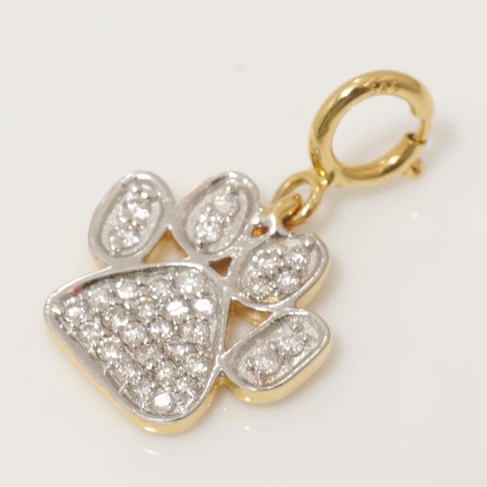 Paw Print Diamond Charm