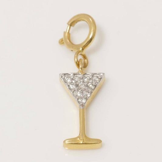 Martini Glass Diamond Charm