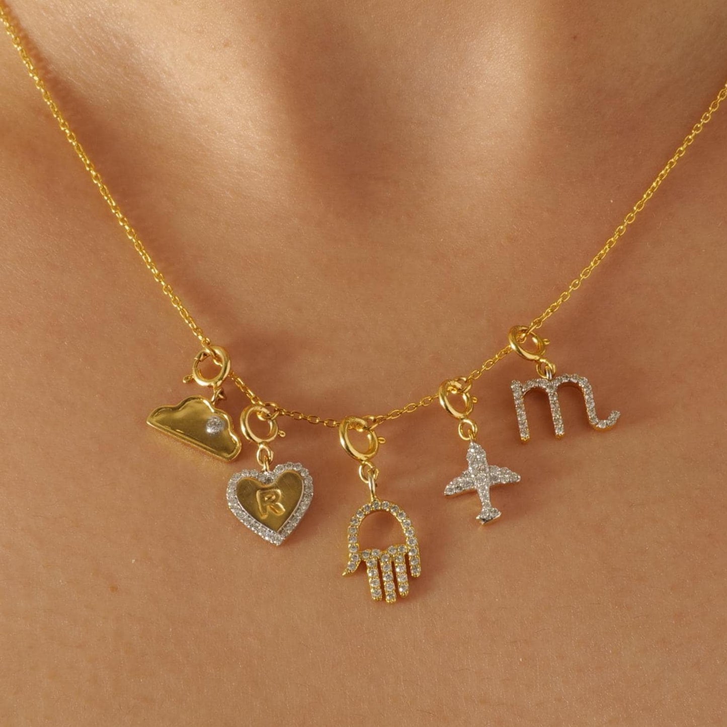 Airplane Diamond Charm