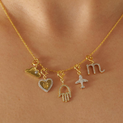 Airplane Diamond Charm