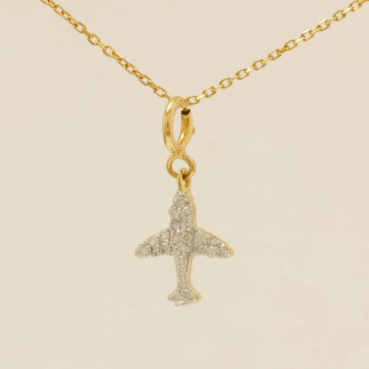 Airplane Diamond Charm