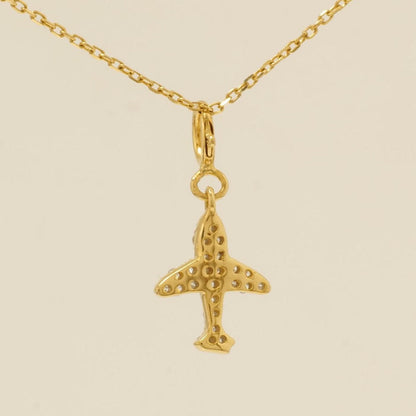 Airplane Diamond Charm