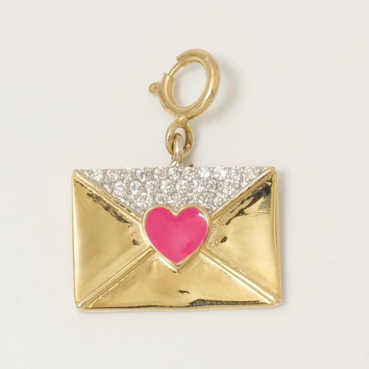 Envelope Heart Diamond Charm