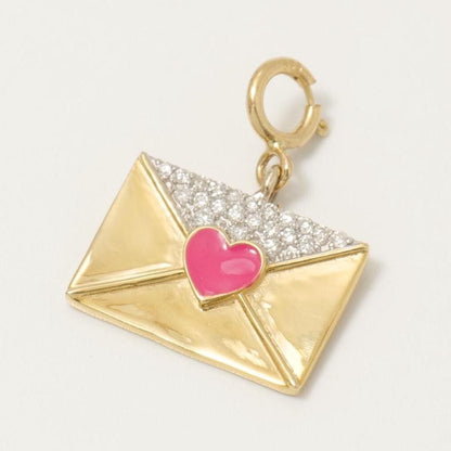 Envelope Heart Diamond Charm