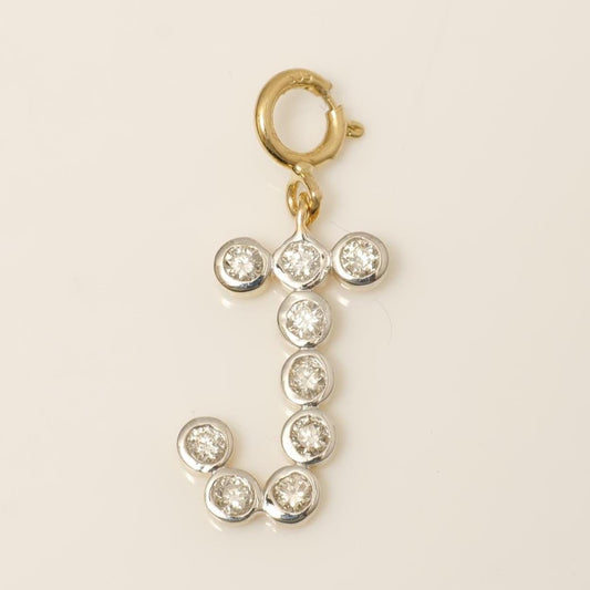 Bezel Diamond Initial Charm