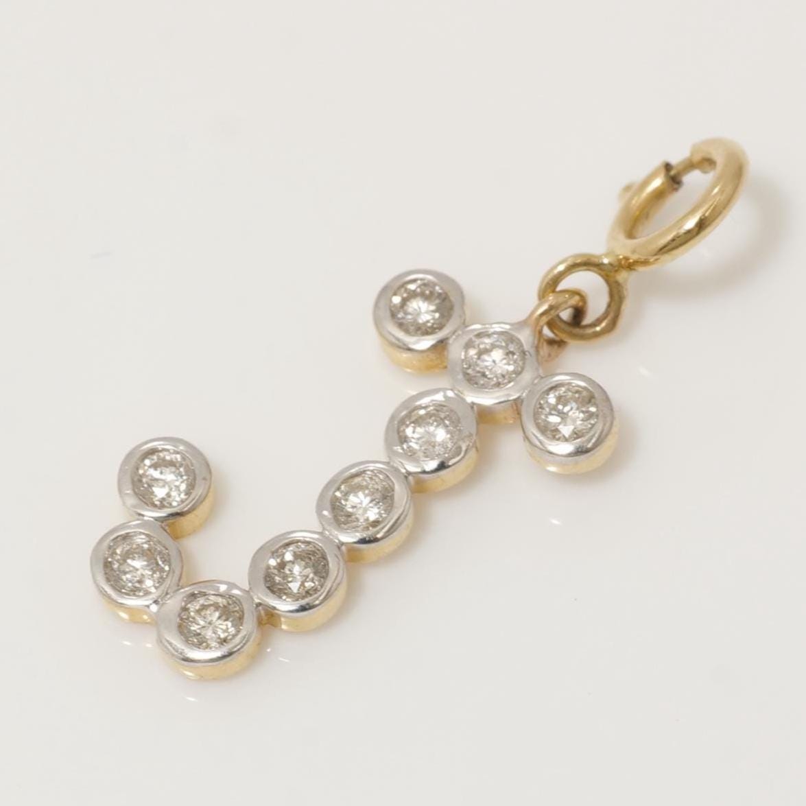 Bezel Diamond Initial Charm