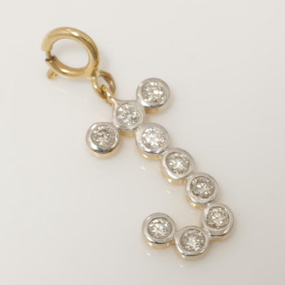 Bezel Diamond Initial Charm