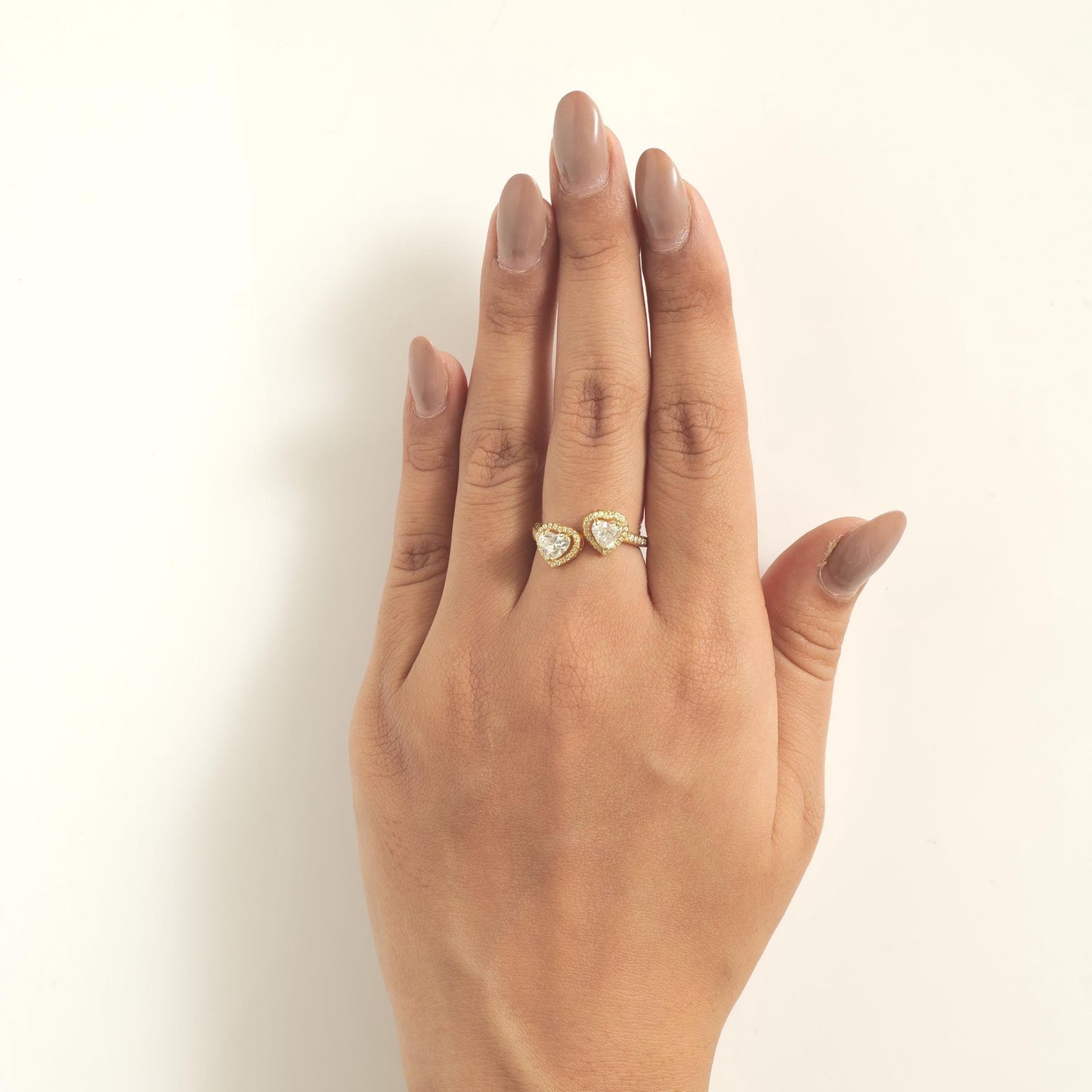 Heart Diamond Bypass Ring