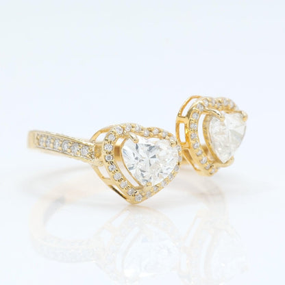 Heart Diamond Bypass Ring