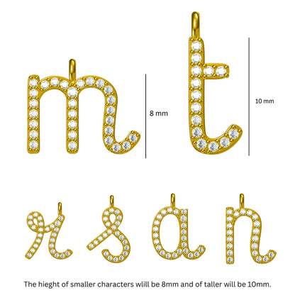 Personalised Initial Diamond Charm Pendant