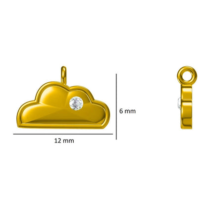 Cloud Diamond Charm Pendant