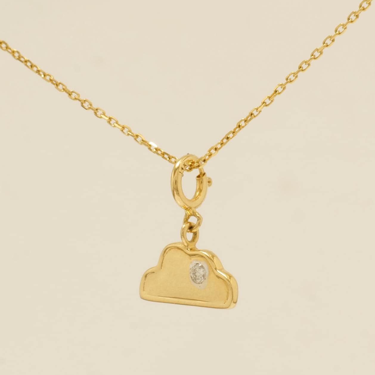 Cloud Diamond Charm Pendant