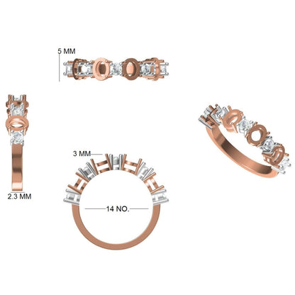 Blue Sapphire Natural Diamond Stacking Band Ring