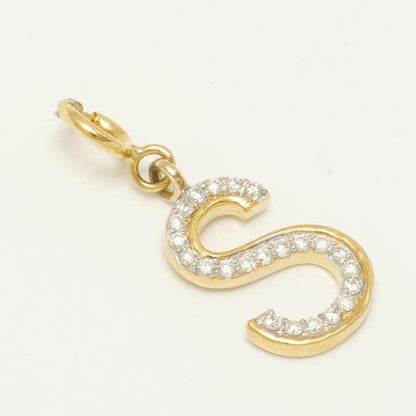 14K Gold Diamond Letter Charm