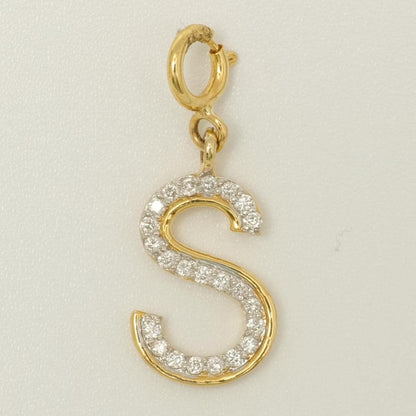 14K Gold Diamond Letter Charm
