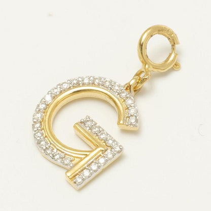 14K Gold Diamond Letter Charm