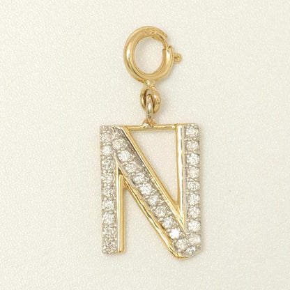 14K Gold Diamond Letter Charm