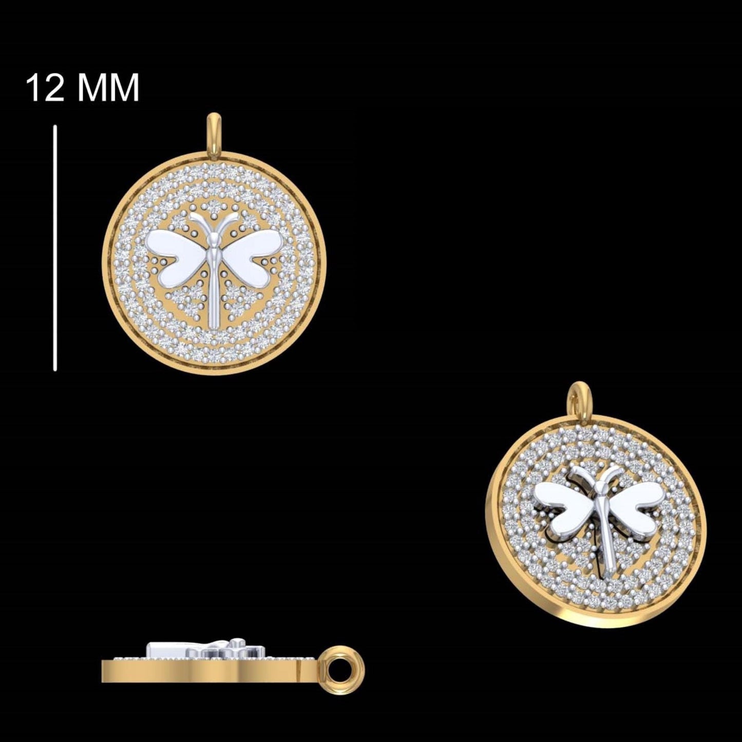 Dragonfly Diamond Charm