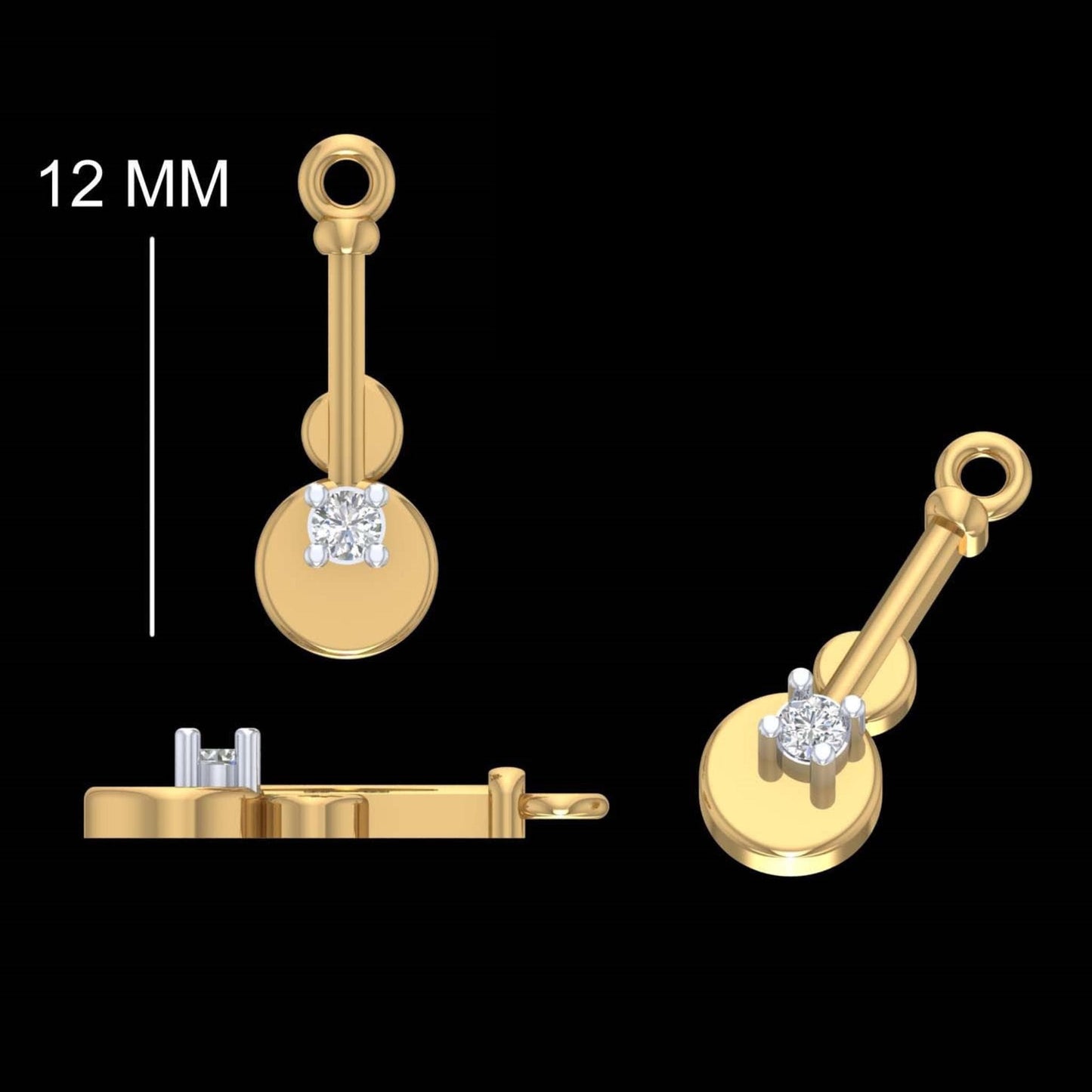 Guitar Diamond Charm