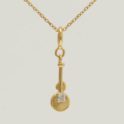 Guitar Diamond Charm