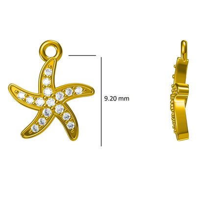Starfish Diamond Pendant Necklace