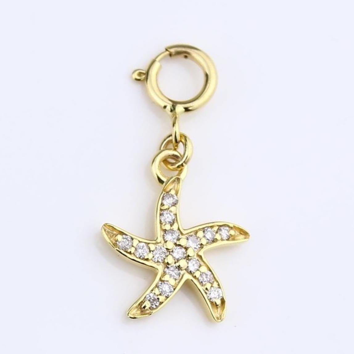 Starfish Diamond Pendant Necklace