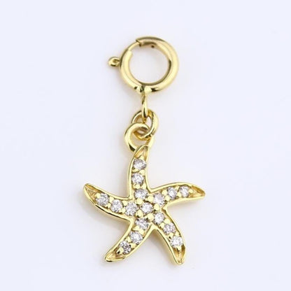 Starfish Diamond Pendant Necklace