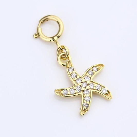 Starfish Diamond Pendant Necklace