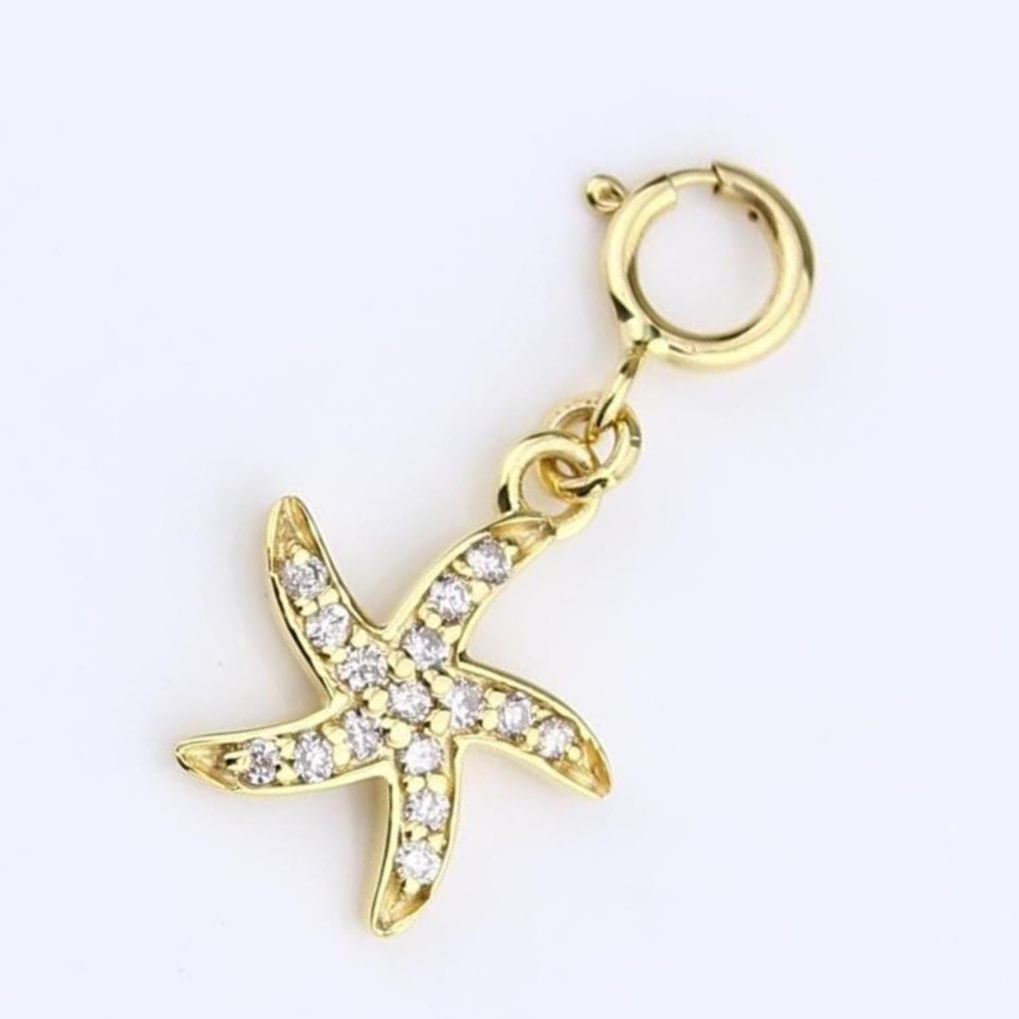 Starfish Diamond Pendant Necklace