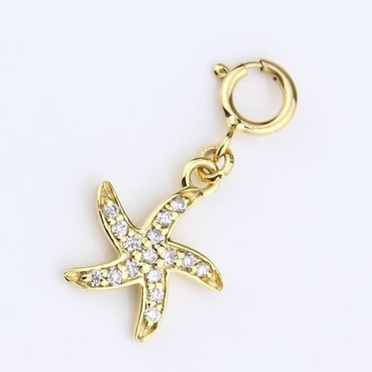 Starfish Diamond Pendant Necklace