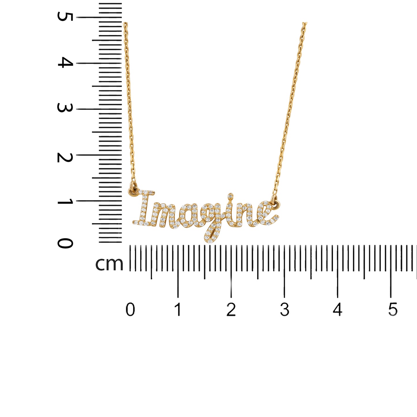 Imagine Script Diamond Necklace — SJKJP532
