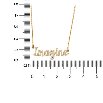 Imagine Script Diamond Necklace — SJKJP532