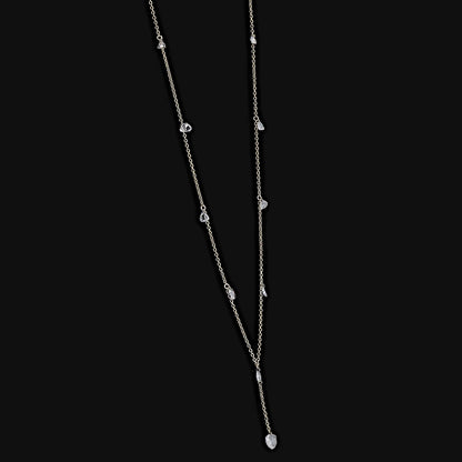Rose-Cut Diamond Y-Drop Necklace