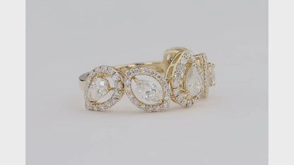 Multi-Shape Pear Marquise Diamond Eternity Ring