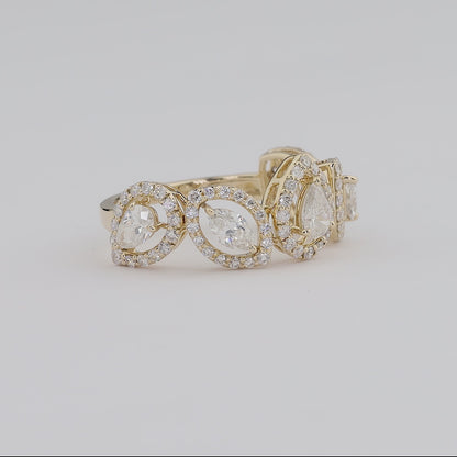 Multi-Shape Pear Marquise Diamond Eternity Ring
