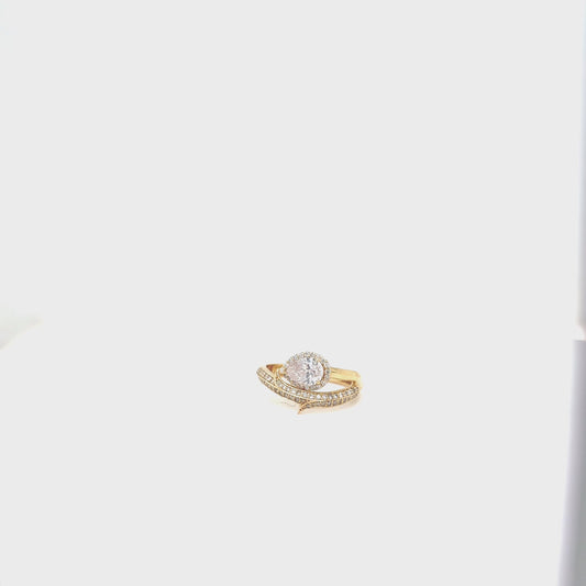 Pear Halo Natural Diamond Ring