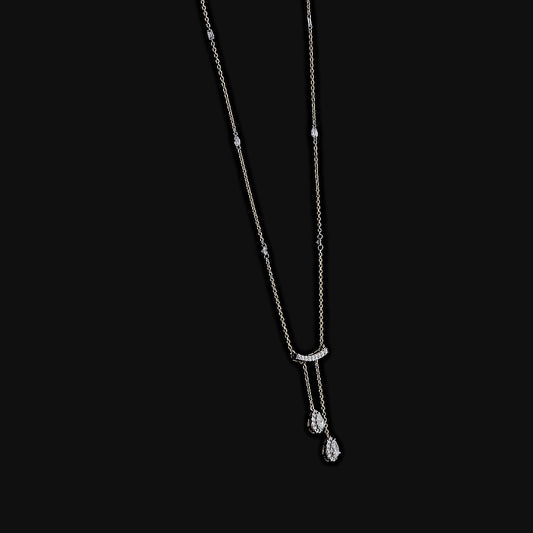 Teardrop Diamond Dangle Necklace