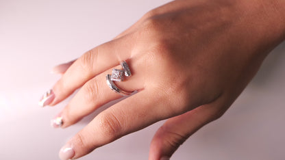 Princess Halo Natural Diamond Ring