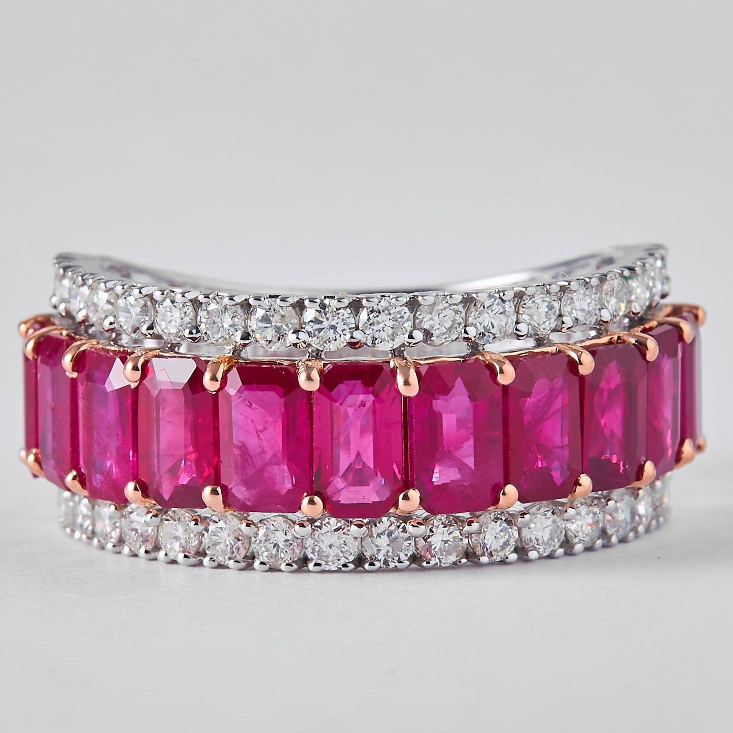 Ruby Diamond Band Ring