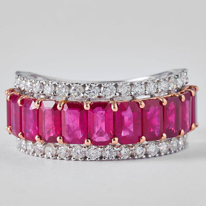 Ruby Diamond Band Ring