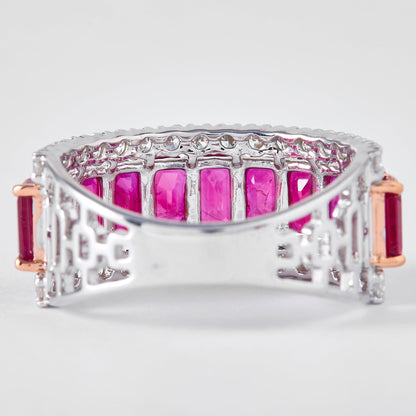 Ruby Diamond Band Ring